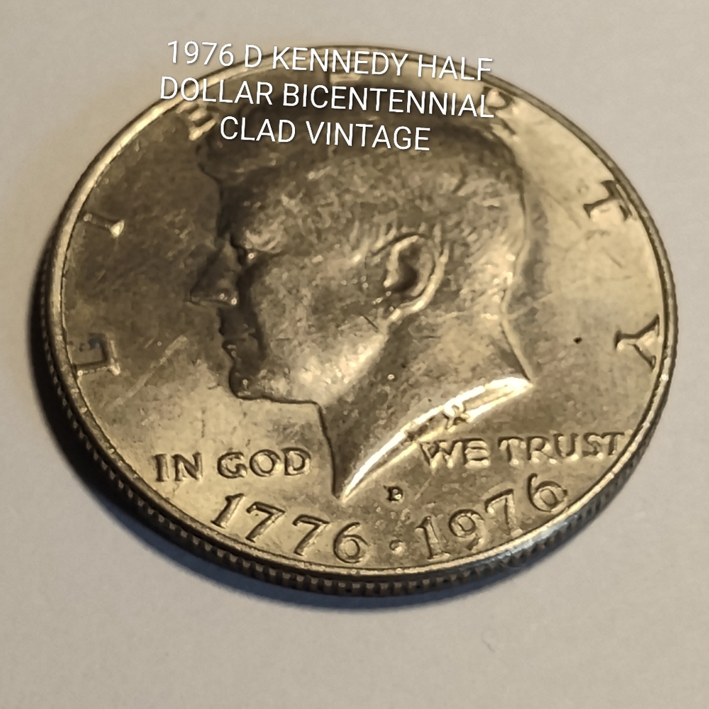 ✅❤️1976 D Kennedy Half Dollar Coin BICENTENNIAL CLAD CIRCULATED VINTAGE